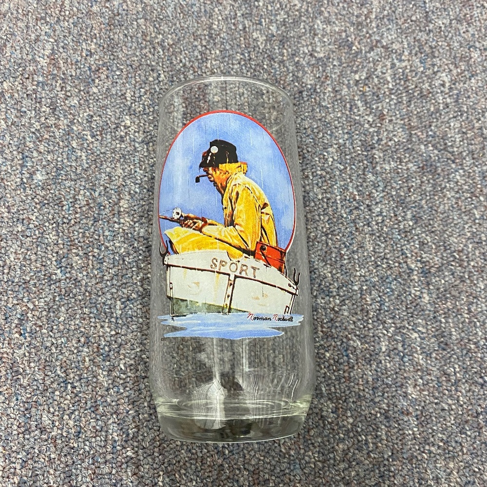 Vintage Coca Cola Americana Series Norman Rockwell 'Sport' Glass